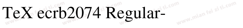 TeX ecrb2074 Regular字体转换